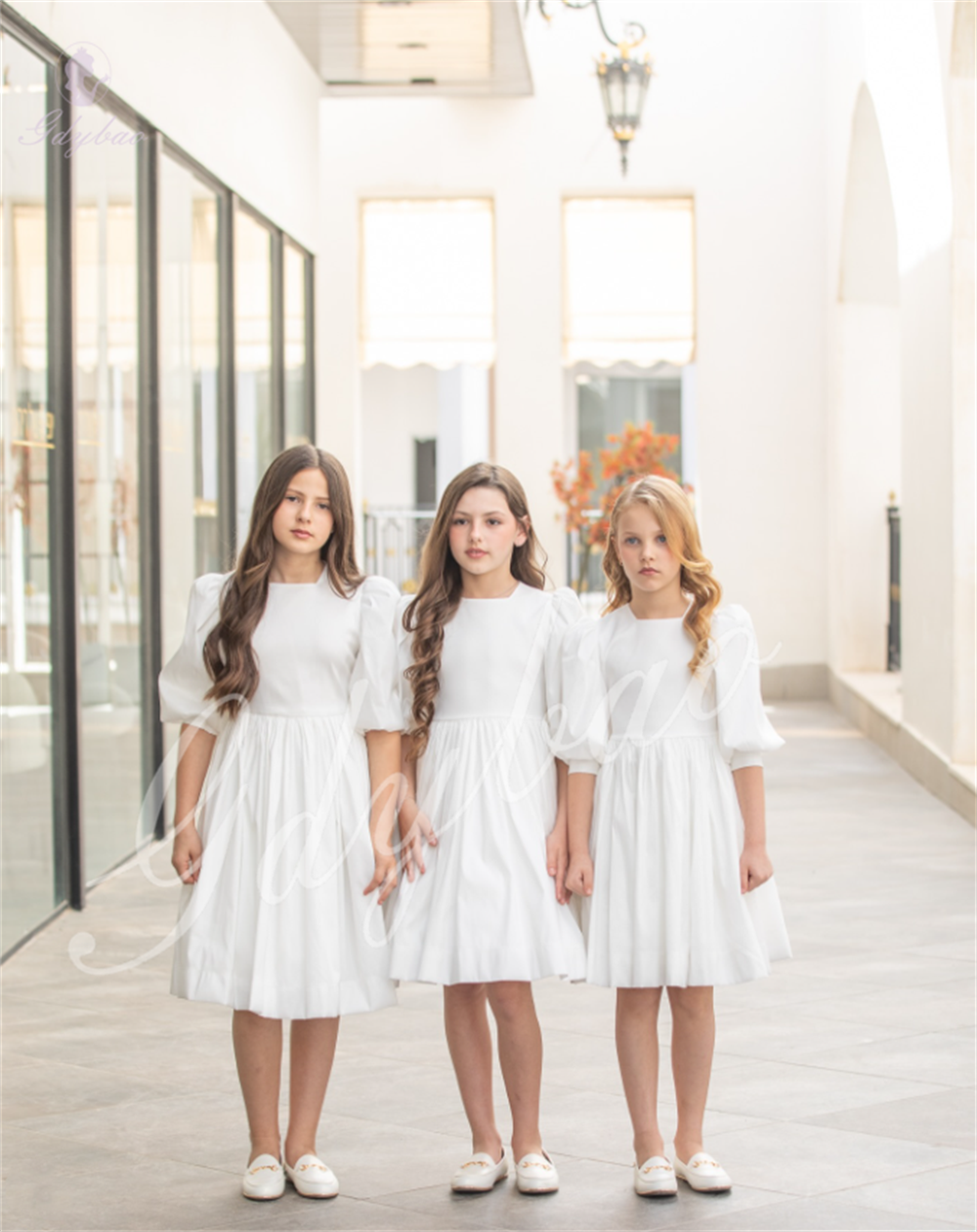 Crossfit Event - White Square Neckline Satin Girls Prom