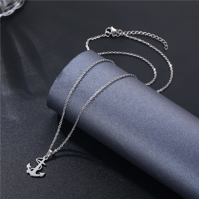 Silver Anchor Pendant Necklace - Battle Rope Anchor ulasan dan harga