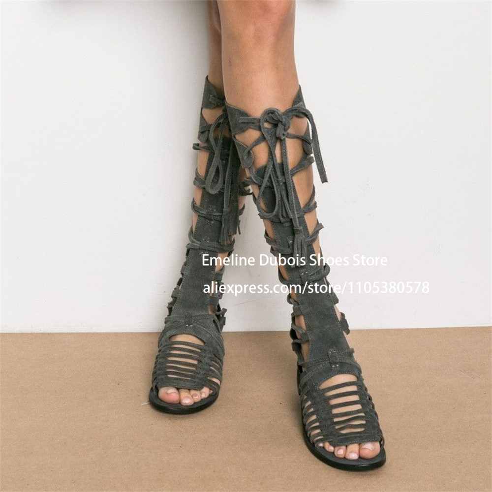 Suede Gladiator Flat Sandals K - Crossfit Outfit ulasan dan harga